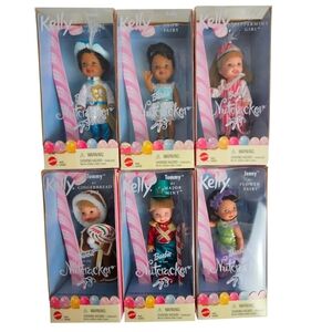 Set Of Kelly Tommy Jenny Nutracker  Barbie Dolls NIB